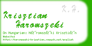 krisztian haromszeki business card